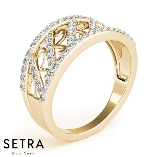 Elegant Fine 14kt Gold Diamond Ring