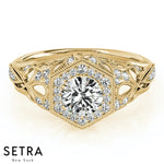 Vintage Diamond Engagement Ring 14kt Gold