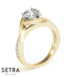 Split Shank Diamond Engagement Ring 14kt Gold