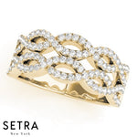 Double Twisted Shank Diamond Ring 14kt Gold