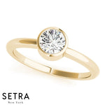Lab Grown Diamond Solitaire Engagement Ring 14K Gold