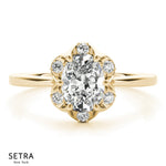 Classic Diamond Engagement 14kt Gold Ring