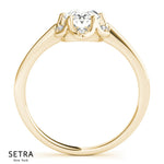 Lab Grown Diamonds Halo Oval Cut Engageme 14kt Gold Rings