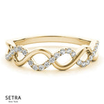 Lab Grown Diamonds Twisted Band 14kt Gold