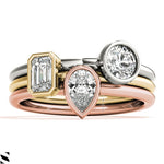 Lab Grown Diamond  Solitaire Round Pear or Emerald Cut Engagement (Choose Your Style) 14K Gold Ring