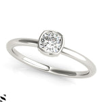 Solitaire Cushion Oval or Round Cut Diamonds pic Your Choice Engagement 14kt Gold Ring