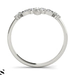 Curved Cathedral Diamond Wedding Band Ring 14kt Gold