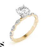Elegant Marquise Side Diamond Engagement Ring 14kt Gold