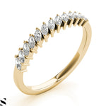 Lab Grown Diamond Classic Marquise Band Ring 14kt Gold