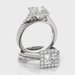 Engagement Rings 14kt Gold For Princess Cut Diamond