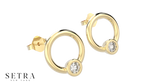 Pixie Brilliant Round Diamond Earrings 14k Gold