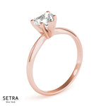 Heart Shape Cut Diamond solitaire Engagement 14K Gold Ring