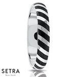 Equality Fancy Zebra Style Shank Designer For Him & Hers Solid Wedding Band 14K Gold
