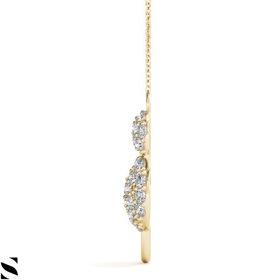 Lab Grown Micro Diamond Necklace 14kt Gold