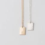 Personalized Square Pendant Necklace 14kt Gold