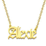 Nameplate Necklace Pick Your Style Choice 14kt Gold