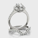 Halo Diamond Engagement Rings 14kt Gold