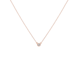 Diamond Solitaire Bezel Necklace 14k Gold