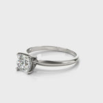 Tiffany-Style Solitaire Round Cut Engagement 14kt Gold Ring