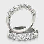7 Diamond Wedding Band Ring 14kt Gold