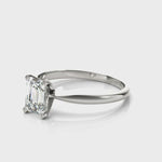 Emerald Cut Solitaire Diamond Engagement Ring 14K Gold