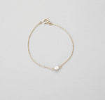 14kt Fine Gold Oval Freshwater pearl Bracelet