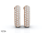 Hoop Diamond Earrings Micro-Pave 14 kt Gold