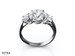 Round Cut Diamond Engagement Ring 14K Gold