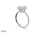 Micro-Pave Sett Engagement Rings 14kt Gold Diamond