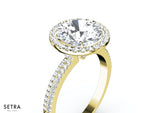 Micro-Pave Sett Engagement Rings 14kt Gold Diamond